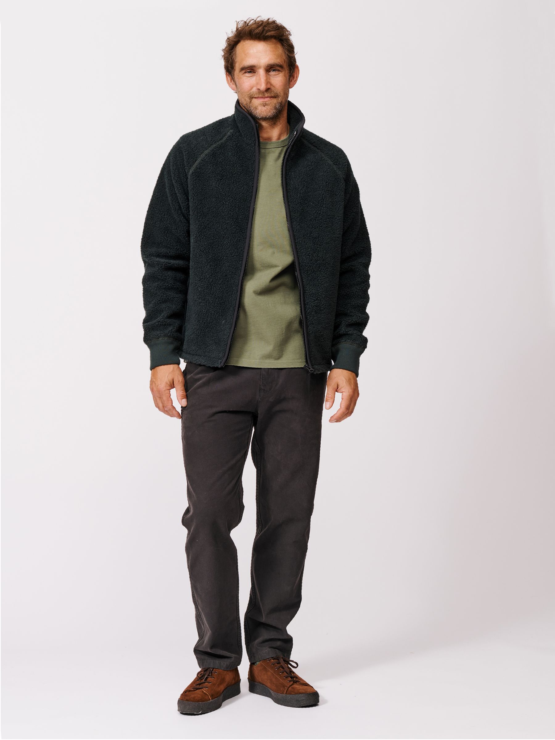 Buy Aubin Green Rockliffe Wool Borg Jacket from Next Canada