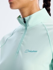 Berghaus Blue 24/7 Half Zip Long Sleeve Tech T-Shirt - Image 5 of 6