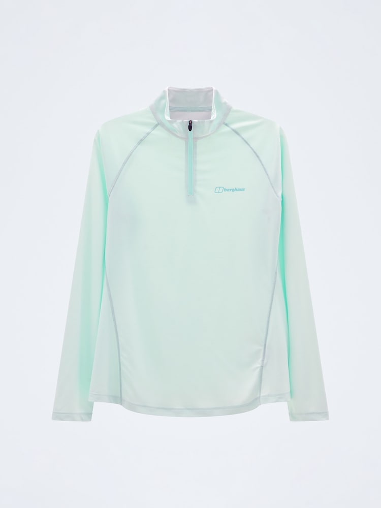 Berghaus Blue 24/7 Half Zip Long Sleeve Tech T-Shirt - Image 6 of 6