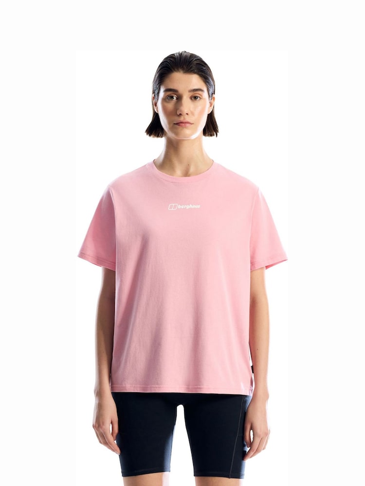 Berghaus Pink Nature Essential Short Sleeve Graphic Print T-Shirt - Image 1 of 7 Berghaus Pink Nature Essential Short Sleeve Graphic Print T-Shirt - Image 1 of 7