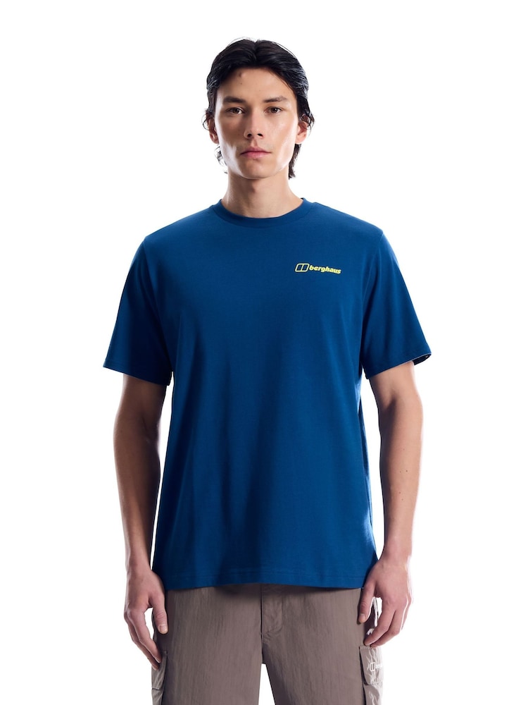 Berghaus Blue Matrix Essential Graphic Print T-Shirt - Image 1 of 6 Berghaus Blue Matrix Essential Graphic Print T-Shirt - Image 1 of 6