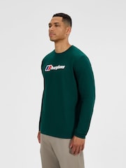 Berghaus Green Big Logo Long Sleeve Graphic Adult Male Off Peak T-Shirt - Image 3 of 5