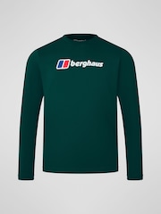Berghaus Green Big Logo Long Sleeve Graphic Adult Male Off Peak T-Shirt - Image 5 of 5