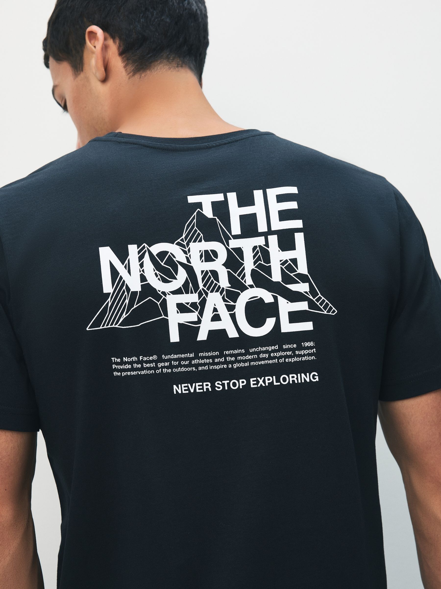 Buy The North Face Black Mountain Sketch Back Print T-Shirt from