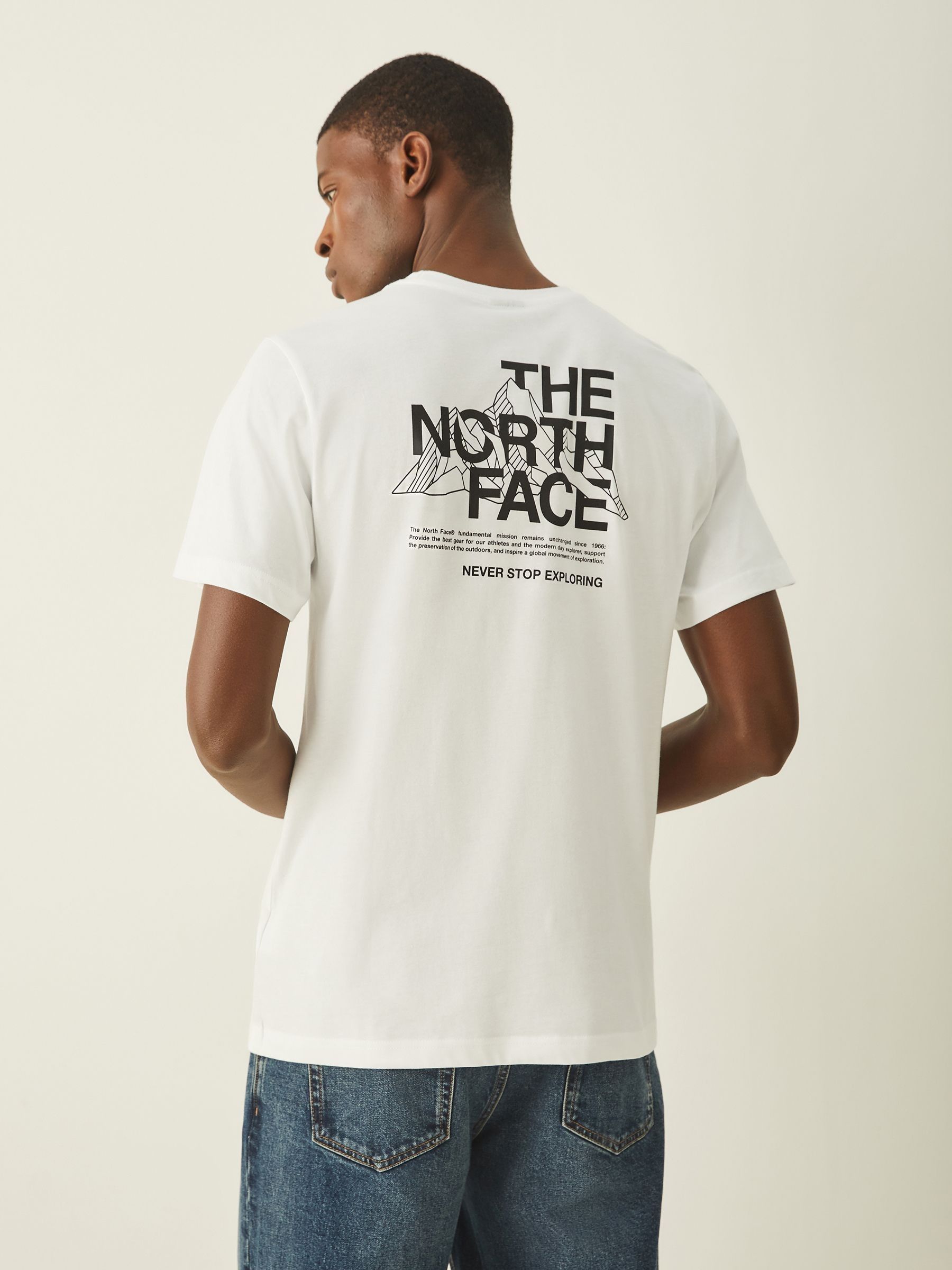 Buy The North Face White Mountain Sketch Back Print T-Shirt from