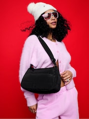 Victoria's Secret Pink Black Quilted Puffer Shoulder Bag - Image 4 of 4