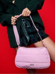 Victoria's Secret Pink Hushed Lilac Purple Quilted Puffer Shoulder Bag - Image 4 of 4