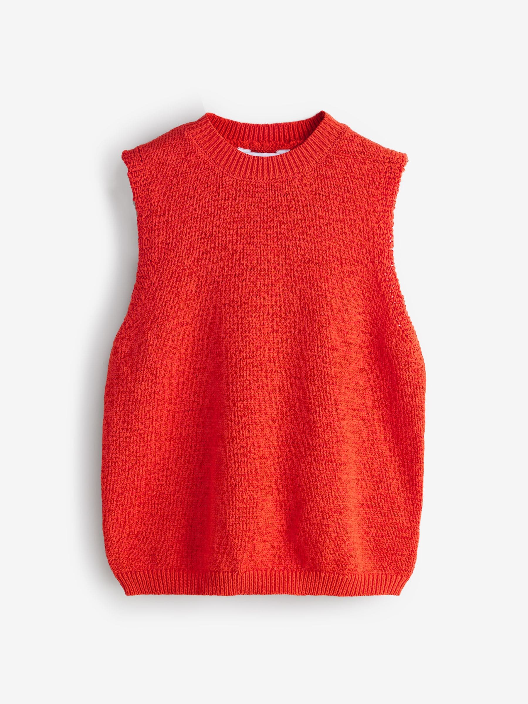 Buy Red Sleeveless Knitted Tank Top from the Next UK online shop