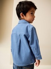 Blue Denim Brushed Zip Overshirt (3mths-7yrs) - Image 3 of 9
