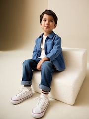 Blue Denim Brushed Zip Overshirt (3mths-7yrs) - Image 4 of 9
