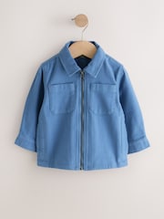 Blue Denim Brushed Zip Overshirt (3mths-7yrs) - Image 5 of 9