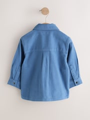 Blue Denim Brushed Zip Overshirt (3mths-7yrs) - Image 6 of 9