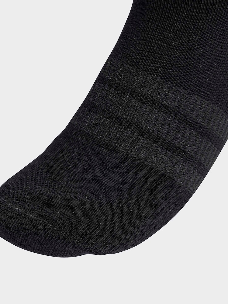 adidas Black Cushioned Essential Ankle Socks 3 Pack - Image 4 of 4