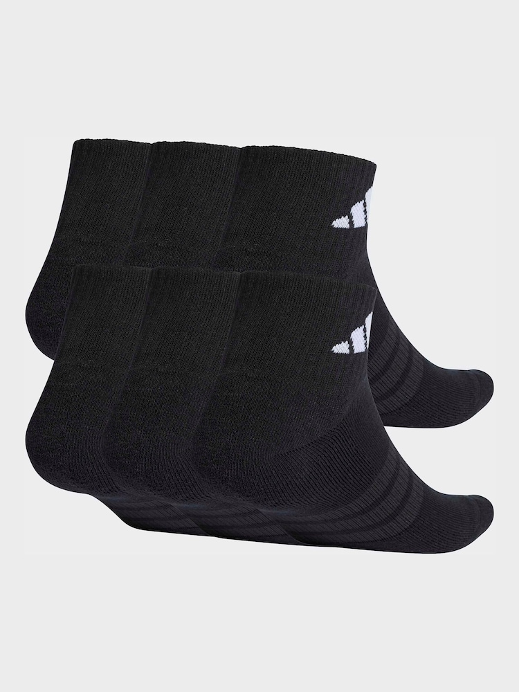 adidas Black Cushioned Essentials Ankle Socks 3 Pack - Image 2 of 4