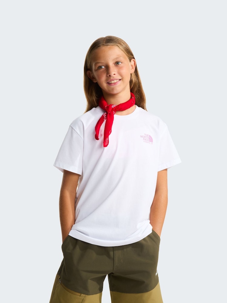 The North Face White Girls Floral Graphic Print T-Shirt - Image 1 of 4