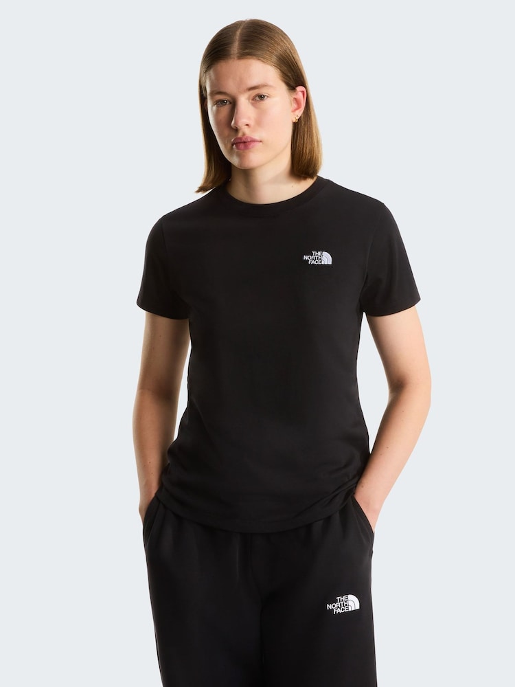 Negru - The North Face Evolution Simple Dome Slim Fit T-Shirt - Imaginea 1 din 3