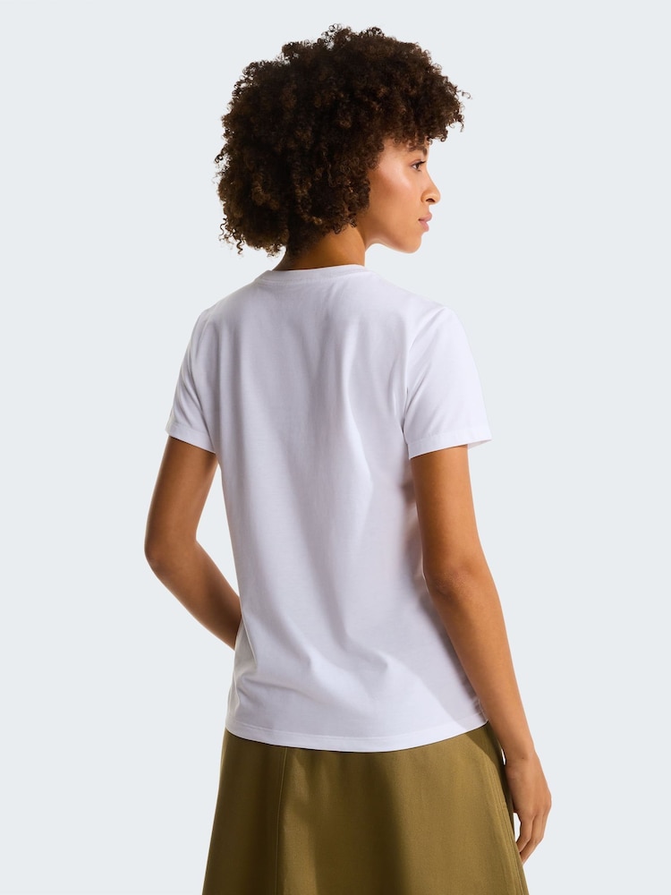 Alb - The North Face Evolution Simple Dome Slim Fit T-Shirt - Imaginea 4 din 4