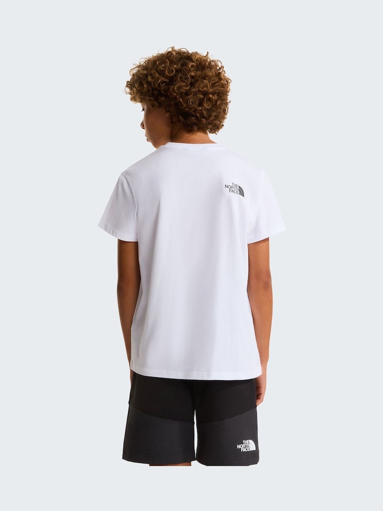 The North Face White Boys Mountain Back Graphic T-Shirt - Image 2 of 4