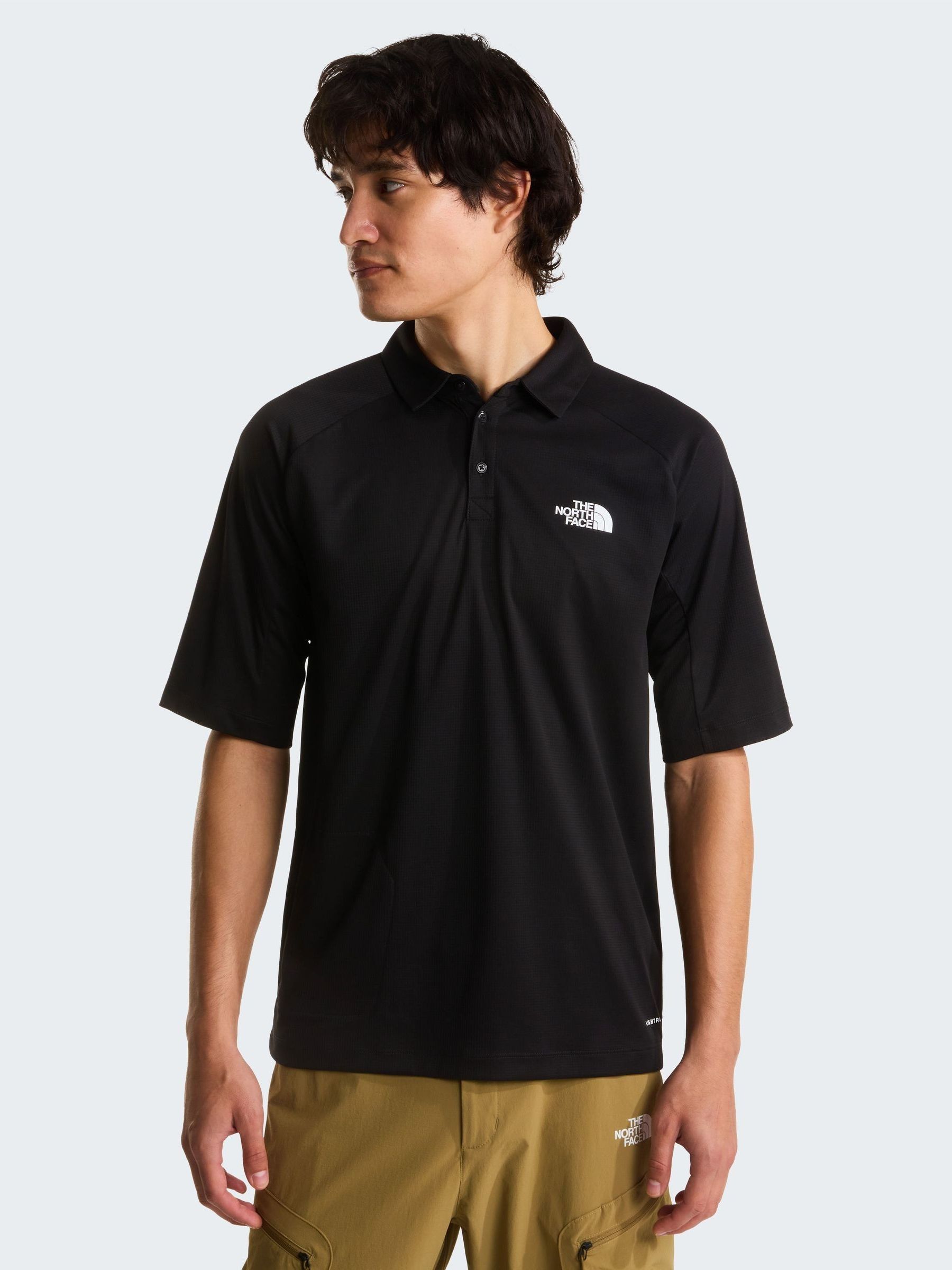 Buy The North Face Black Lightrange Packable Polo T-Shirt from