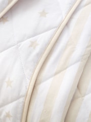 Bianca Natural Mini Star & Stripes Reversible Bedspread - Image 3 of 3