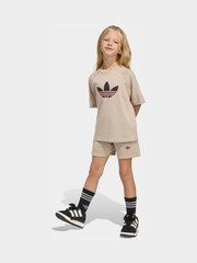 adidas Originals Neutral Trefoil T-Shirt and Shorts Little Kids Set - Image 1 of 8