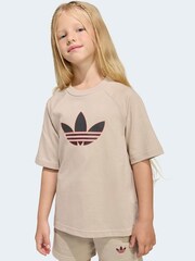 adidas Originals Neutral Trefoil T-Shirt and Shorts Little Kids Set - Image 5 of 8
