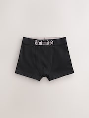 Black with Gothic Waistband Trunks 5 Pack (1.5-16yrs) - Image 2 of 9