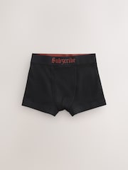 Black with Gothic Waistband Trunks 5 Pack (1.5-16yrs) - Image 3 of 9