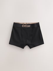 Black with Gothic Waistband Trunks 5 Pack (1.5-16yrs) - Image 4 of 9