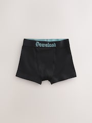 Black with Gothic Waistband Trunks 5 Pack (1.5-16yrs) - Image 5 of 9