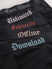 Black with Gothic Waistband Trunks 5 Pack (1.5-16yrs) - Image 8 of 9