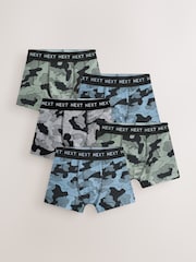 Blue/Black Linear Camo Trunks 5 Pack (3-16yrs) - Image 1 of 9