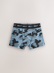 Blue/Black Linear Camo Trunks 5 Pack (3-16yrs) - Image 5 of 9