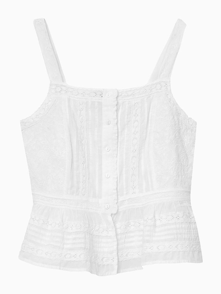 AllSaints White Catalina Top - Image 7 of 7