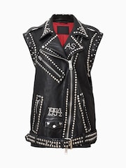 AllSaints Black Billie 1994 Gilet - Image 11 of 11