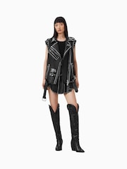 AllSaints Black Billie 1994 Gilet - Image 3 of 11