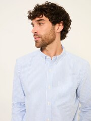 FatFace Striped Blue Long Sleeve 2 Pack Oxford Shirts - Image 3 of 3