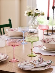 Nina Campbell Set of 4 Multi Embossed Swirl Cocktail Glasses - Image 4 of 4