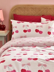 Catherine Lansfield Cherries and Bows Reversible Duvet Cover Set - Slika 3 iz 4
