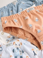 Multicolour Robot Cotton Printed Briefs 5 Pack (1.5-10yrs) - Image 9 of 9