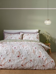 Catherine Lansfield Brushed Grasmere Floral Print Reversible Duvet Cover Set - صورة 1 من 4