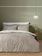 Catherine Lansfield Brushed Grasmere Floral Print Reversible Duvet Cover Set - صورة 2 من 4