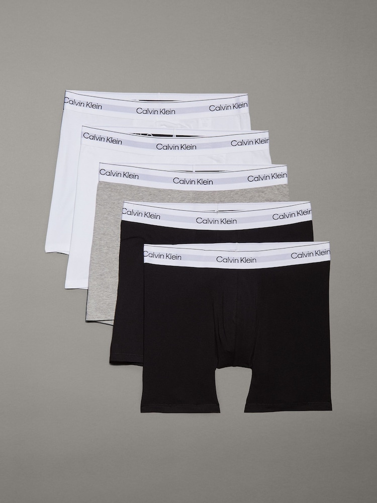 Calvin Klein Black Boxers Briefs Icon Cotton Stretch 5 Pack - Image 1 of 4