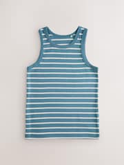 Rayas azul/blanco - Pack de 5 camisetas sin mangas (1,5-16 años) - Imagen 6 de 9