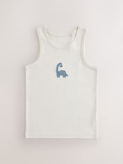 Multi Dino Cotton Vests 5 Pack (1.5-8yrs) - Image 2 of 10