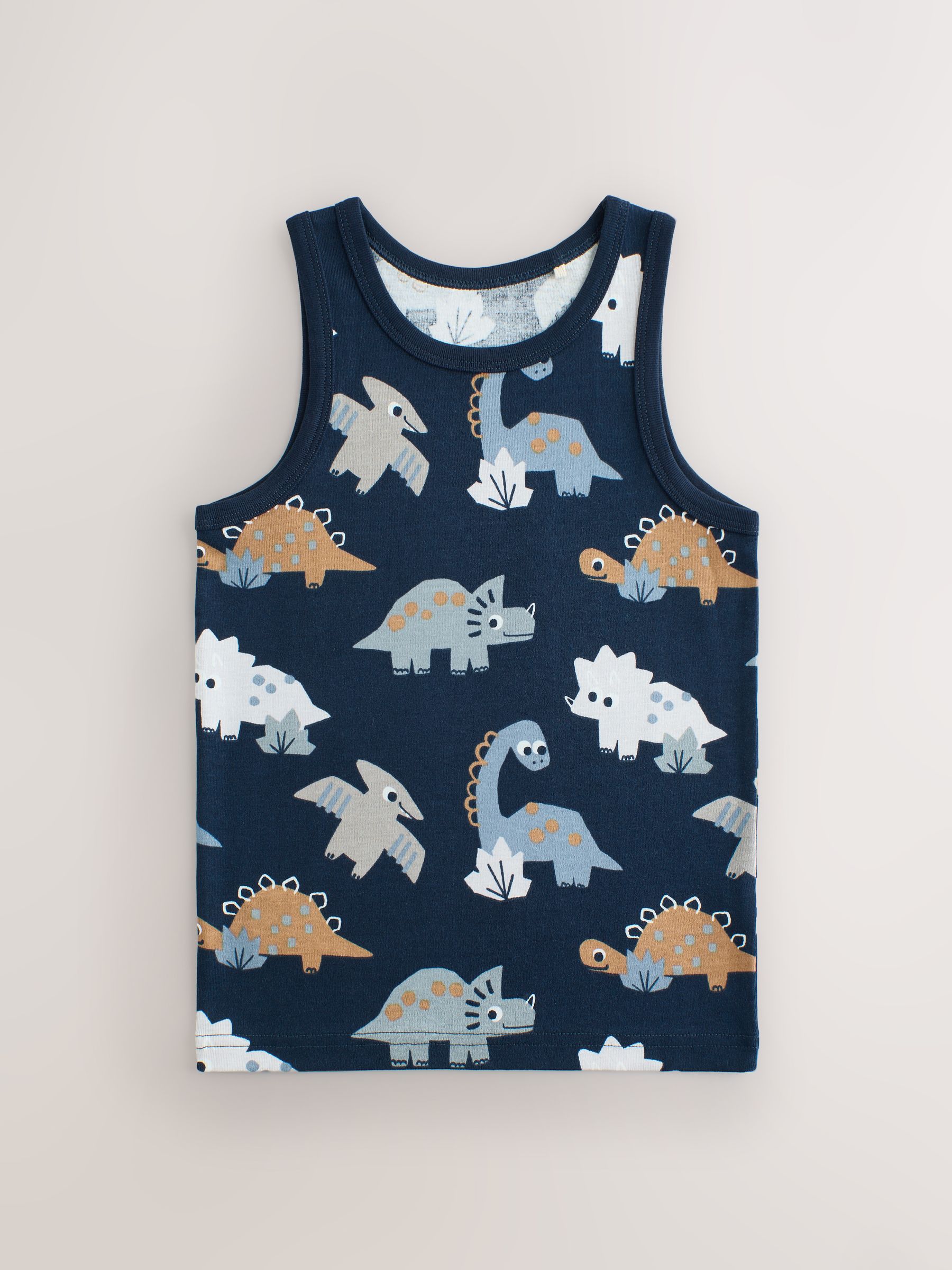 Buy Multi Dino Cotton Vests 5 Pack (1.5-8yrs) from Next Romania