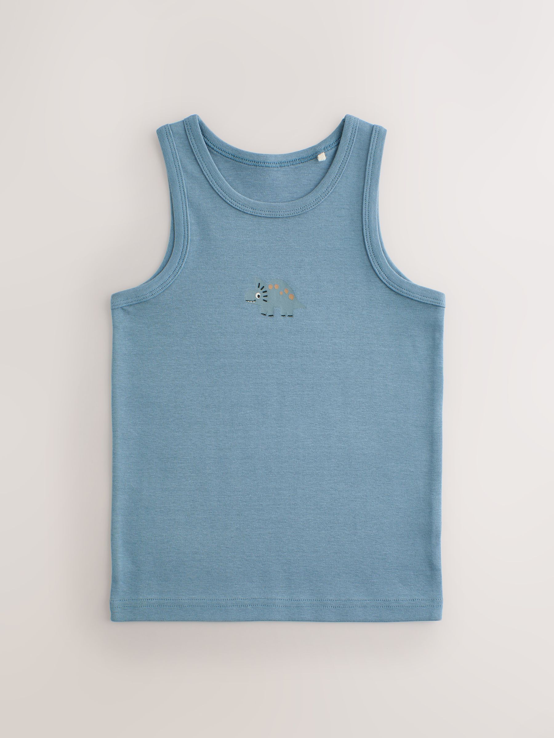 Buy Multi Dino Cotton Vests 5 Pack (1.5-8yrs) from Next Romania