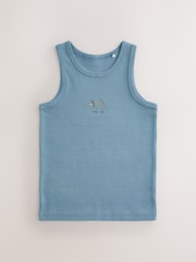 Multi Dino Cotton Vests 5 Pack (1.5-8yrs) - Image 5 of 10