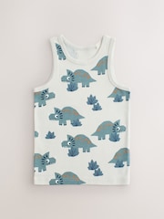 Multi Dino Cotton Vests 5 Pack (1.5-8yrs) - Image 6 of 10