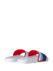 The North Face White With Blue Print Mens Base Camp III Slides - Image 4 of 7